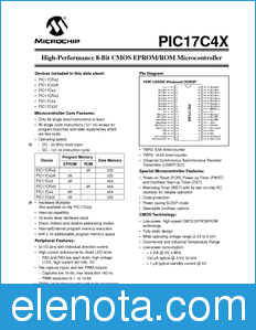 Microchip PIC17C4X datasheet