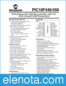 Microchip PIC18F448 datasheet