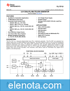 Texas Instruments PLL1707-Q1 datasheet