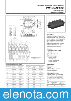 Mitsubishi PM10CZF120 datasheet