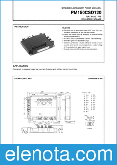 Mitsubishi PM150CSD120 datasheet