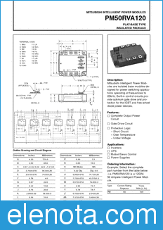 Mitsubishi PM50RVA120 datasheet