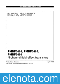 Philips PMBF5484 datasheet