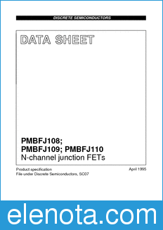 Philips PMBFJ108 datasheet