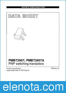 Philips PMBT2907 datasheet