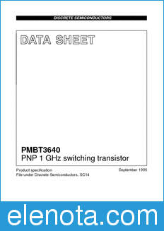 Philips PMBT3640 datasheet