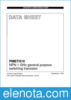 Philips PMBTH10 datasheet