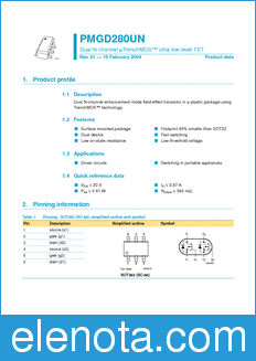 Philips PMGD280UN datasheet