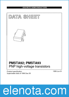 Philips PMSTA92 datasheet