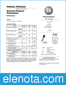 ON Semiconductor PN2222A datasheet