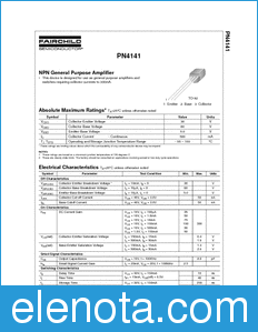 Fairchild PN4141 datasheet