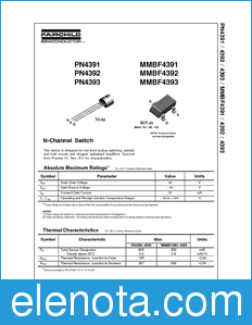 Fairchild PN4393 datasheet