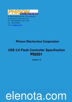 Phison PS2231 datasheet