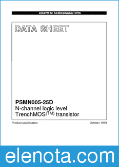 Philips PSMN005-25D datasheet