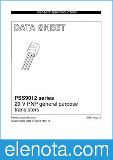 Philips PSS9012 datasheet