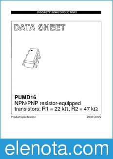 Philips PUMD16 datasheet
