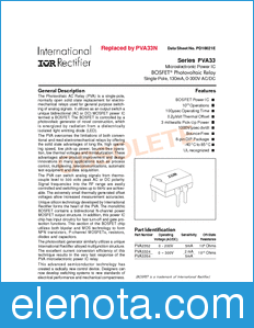 International Rectifier PVA33 datasheet