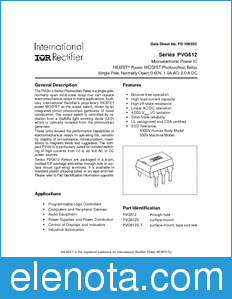 International Rectifier PVG612 datasheet