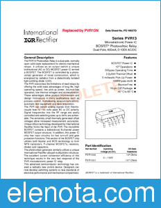 International Rectifier PVR13 datasheet