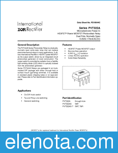 International Rectifier PVT322A datasheet