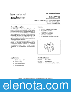 International Rectifier PVT422 datasheet
