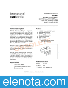 International Rectifier PVT442 datasheet