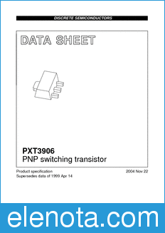 Philips PXT3906 datasheet