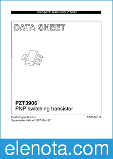 Philips PZT3906 datasheet
