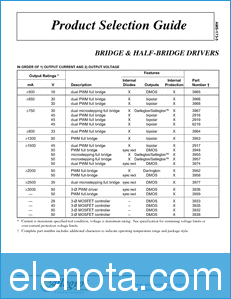 Allegro Product Selection Guide datasheet