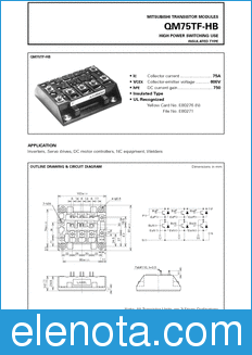 Mitsubishi QM75TF-HB datasheet
