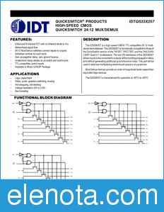 IDT QS33X257 datasheet
