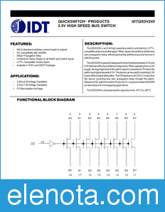 IDT QS3V245 datasheet