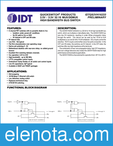 IDT QS3VH16233 datasheet
