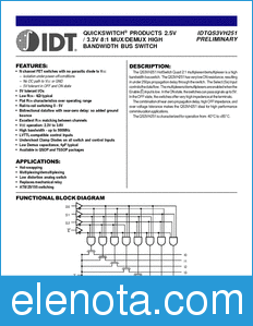 IDT QS3VH251 datasheet