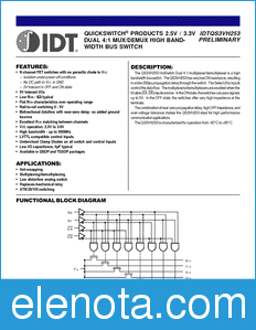 IDT QS3VH253 datasheet