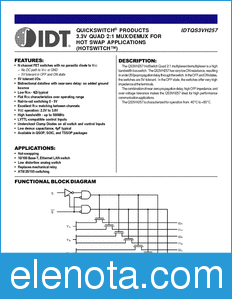 IDT QS3VH257 datasheet