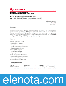 Renesas R1RW0408DI datasheet
