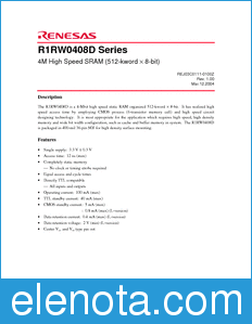 Renesas R1RW0408D datasheet