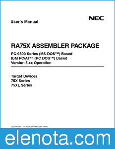 NEC RA75X datasheet