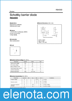 Rohm RB400D datasheet