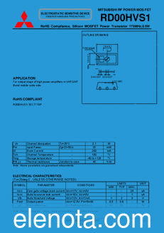 Mitsubishi RD00HVS1 datasheet