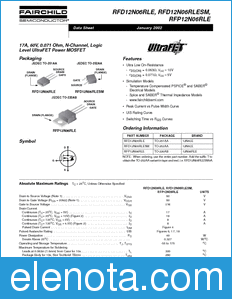 Fairchild RFD12N06RLESM datasheet