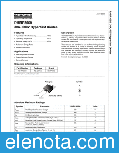 Fairchild RHRP3060 datasheet