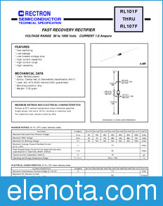 Rectron RL101F-B datasheet
