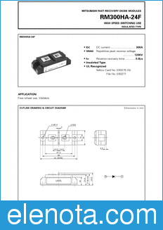Mitsubishi RM300HA-24F datasheet