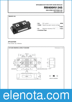 Mitsubishi RM400HV-34S datasheet