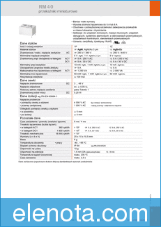 RELPOL RM40 datasheet