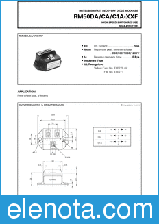 Mitsubishi RM50DA/CA/C1A-XXF datasheet