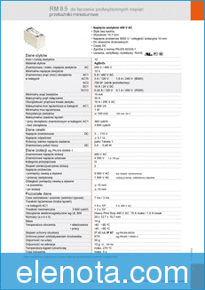 RELPOL RM85 datasheet