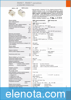 RELPOL RM87 datasheet